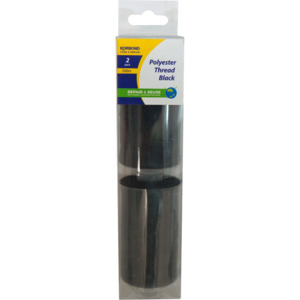 Korbond Black Poly Thread 500m 2pk