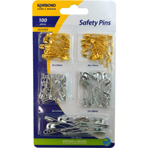 Korbond Safety Pins 100pk