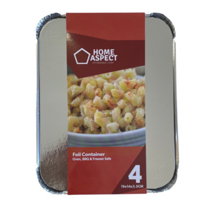 Homeware: Foil Container w/ Lid - 4pk