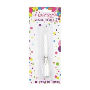 Party: Hooray Musical Happy B/day Candle 1pc