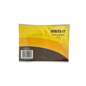 W-it C6 Envelopes 114x162mm 25pk
