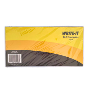 Write It: W-it DLE Envelopes 114x225mm 25pk