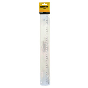 Write It: W-it H/Sell 30cm Clear Ruler
