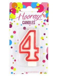 Balloon Candle Sale: Hooray Numerical Candle - No4