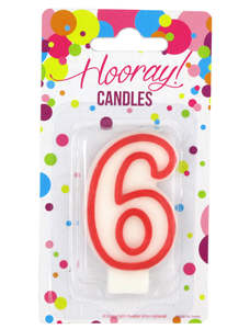 Balloon Candle Sale: Hooray Numerical Candle - No6