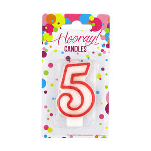 Balloon Candle Sale: Hooray Numerical Candle - No5