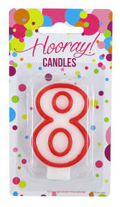 Hooray Numerical Candle - No8