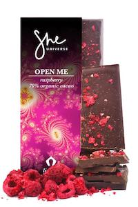 Gift Ideas: Open Me Raspberry Dark Chocolate Bar 90g
