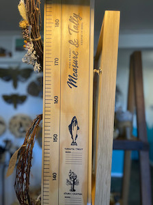 Products: Family height chart ruler + fish tally Epic Aotearoa