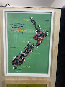 Products: Kids Customisable Epic Aotearoa Tiki tour illustrated map Epic Aotearoa