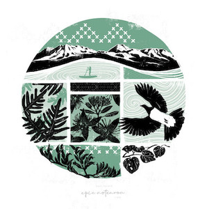 Taupō Kererū circle (limited edition print) Epic Aotearoa