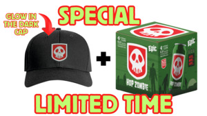 Hop Zombie: Epic Hop Zombie - Glow Cap and 4 Pack Deal
