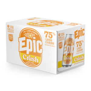 Low Carb Beers: Epic Crush 4.2% 330ml 1 x 6pk Cans