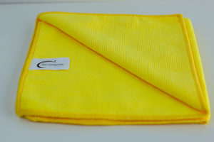 Remarkable Yellow Microfibre Cloth – 40x40 cm, 270 GSM, High-Quality Material