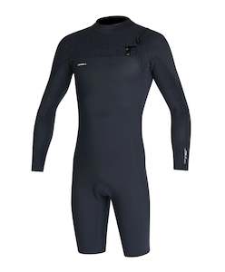 Wetsuit Surf: O'Neill Hyperfreak 2mm Long Sleeve Springsuit Chest Zip Wetsuit - Black