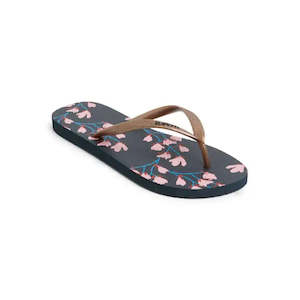 Apparel Scuba: Kustom Classic Jandal Navy Floral