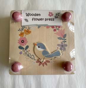 Wooden Painted Flower Press
