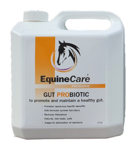 Products: EquineCare Gut Probiotic – 4L Refill + FREE 1L Dual-Chamber Bottle