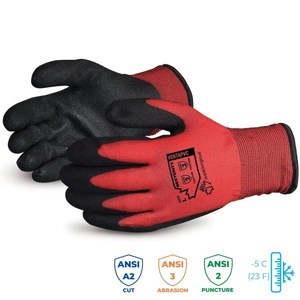 Winter-Lined Nylon Gloves 5°C with PVC Palm (A3 Cut) - SNTAPVC – ergogo