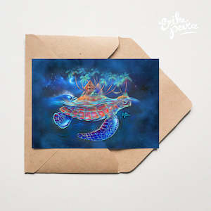 Turtle Dream Island Greeting Card