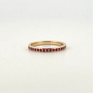 Wedding Rings: Ruby Grain Set Band