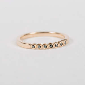 Engagement Rings: Rub Over Black Diamond Band