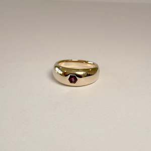 Hexagon Spinel Dome Ring