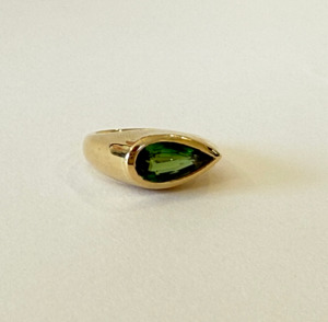 In Stock: Tourmaline Pear signet