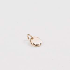 Necklaces: Mini Gold Disc Pendant