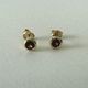 Rubover Set Garnet Studs