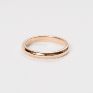 Rose Gold Half Round Wedder
