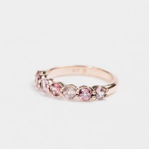 Rose Gold: Pink Spinel Band