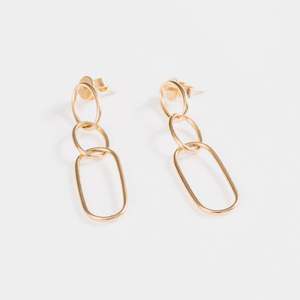 Earrings: Paperclip and Oval Studs