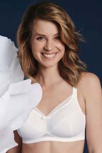 Bras Briefs: Anita Rosemary Wire-free Mastectomy Bra - White