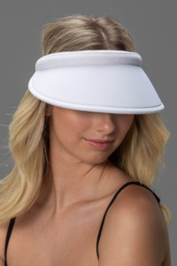 Rigon Headwear: Rigon Resort Visor - White