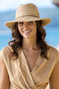 Rigon Magdalena Raffia Fedora - Natural