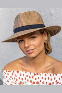 Rigon Headwear: Rigon Apache Unisex Fedora - Caramel