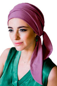 Carebell Smooth Turban - Deep Mauve