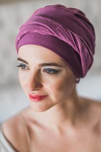 Turbans: Carebell Elegance Turban - Malva Gold
