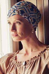 Turbans: Christine Yoga Turban - Endless Shapes Of Blue