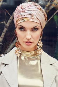 Turbans: Christine Avalon Boho Turban - Soft Pastel Rose
