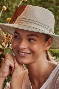 Cancer Council Heritage Town & Country Summer Hat - Ivory/Sage