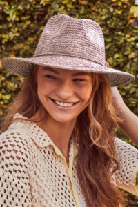 Cancer Council Headwear: Cancer Council Flora Fedora - Light Pink