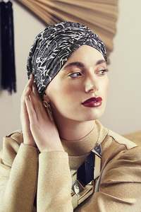 Christine Boho Sapphire Turban - Floral Woods