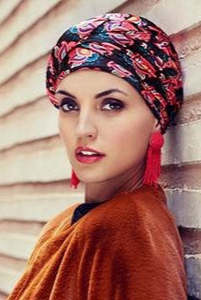 Christine Boho Sapphire Turban - Signature Flowers