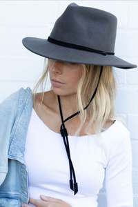 Evoke: Evoke McKinlay Unisex Fedora - Ash Grey