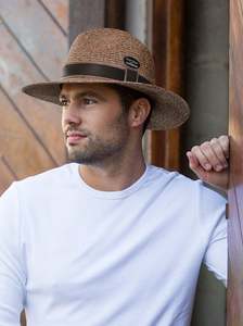 Evoke Mario Unisex Fedora - Mixed Brown