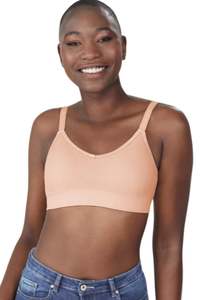 Seamless Mastectomy Bras: Amoena Eliza Wire Free Mastectomy Bra - Blush