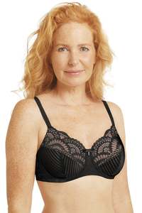 Amoena Karolina Padded Wire Free Mastectomy Bra - Black