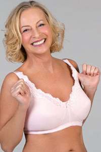 Abc Advanced Breast Care: ABC Lace Front Mastectomy Bra - Pale Pink
